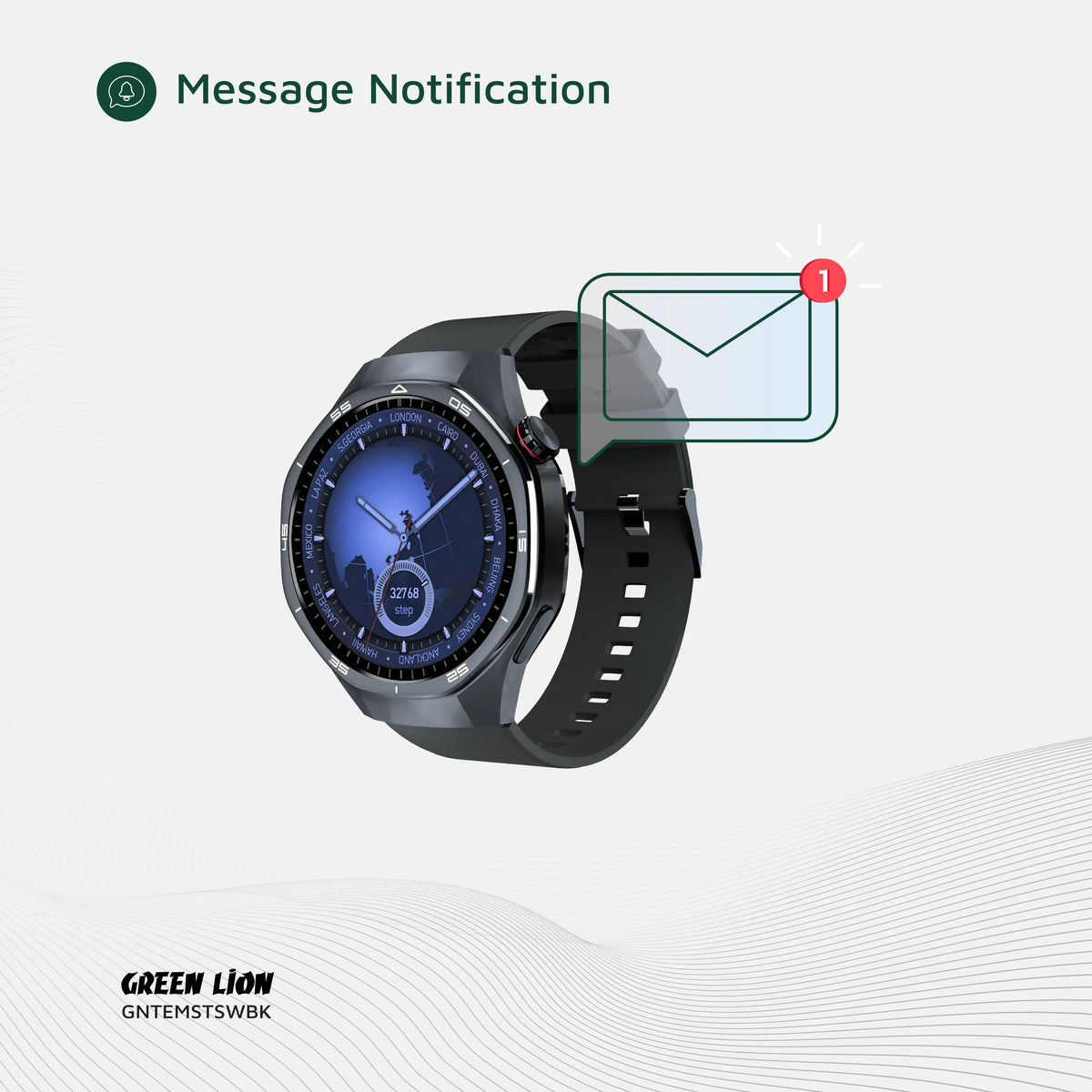 Green Lion Tech Master Smart Watch - Black – image 9