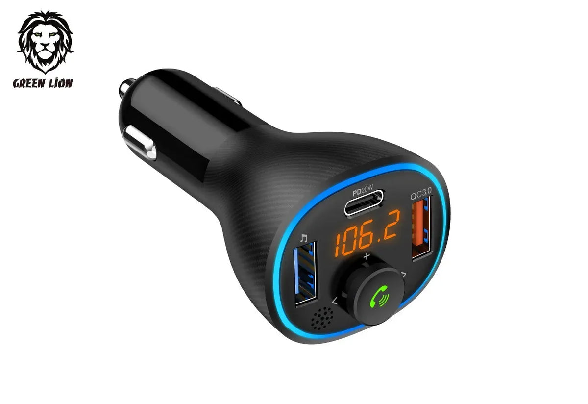 Green Lion Wireless Hands Free Car Kit with Built in Fm Transmitter Qc3 0 PD 20w 38w – image 6