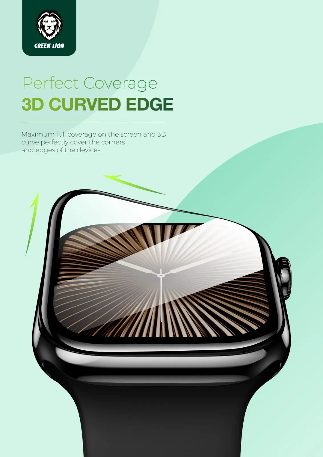 Green Lion 3 DScreen Protectorfor Apple Watch - Clear – image 6