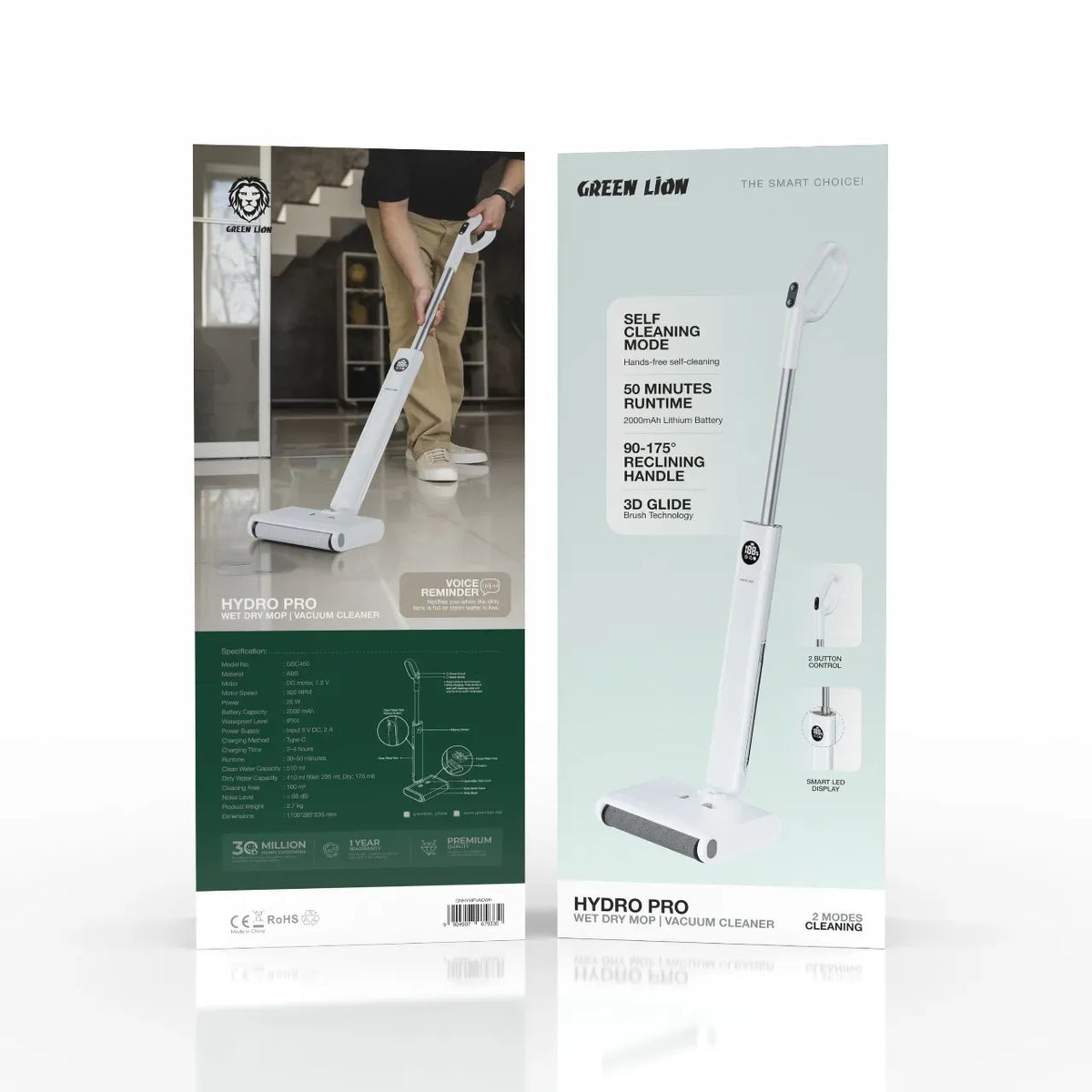 Green Lion Hydro Pro-Wet Dry Mop|Vacuum Cleaner - White – image 3