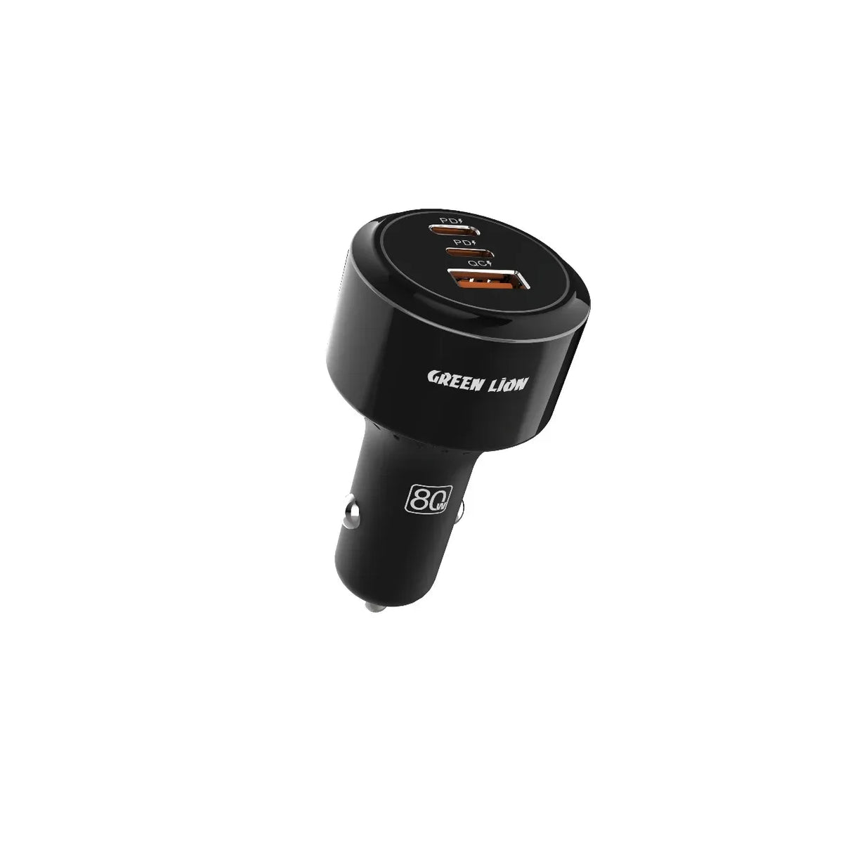 Green Lion Roadex Triple Port Car Charger 80 WCto L 1 m Cable - Black – image 3