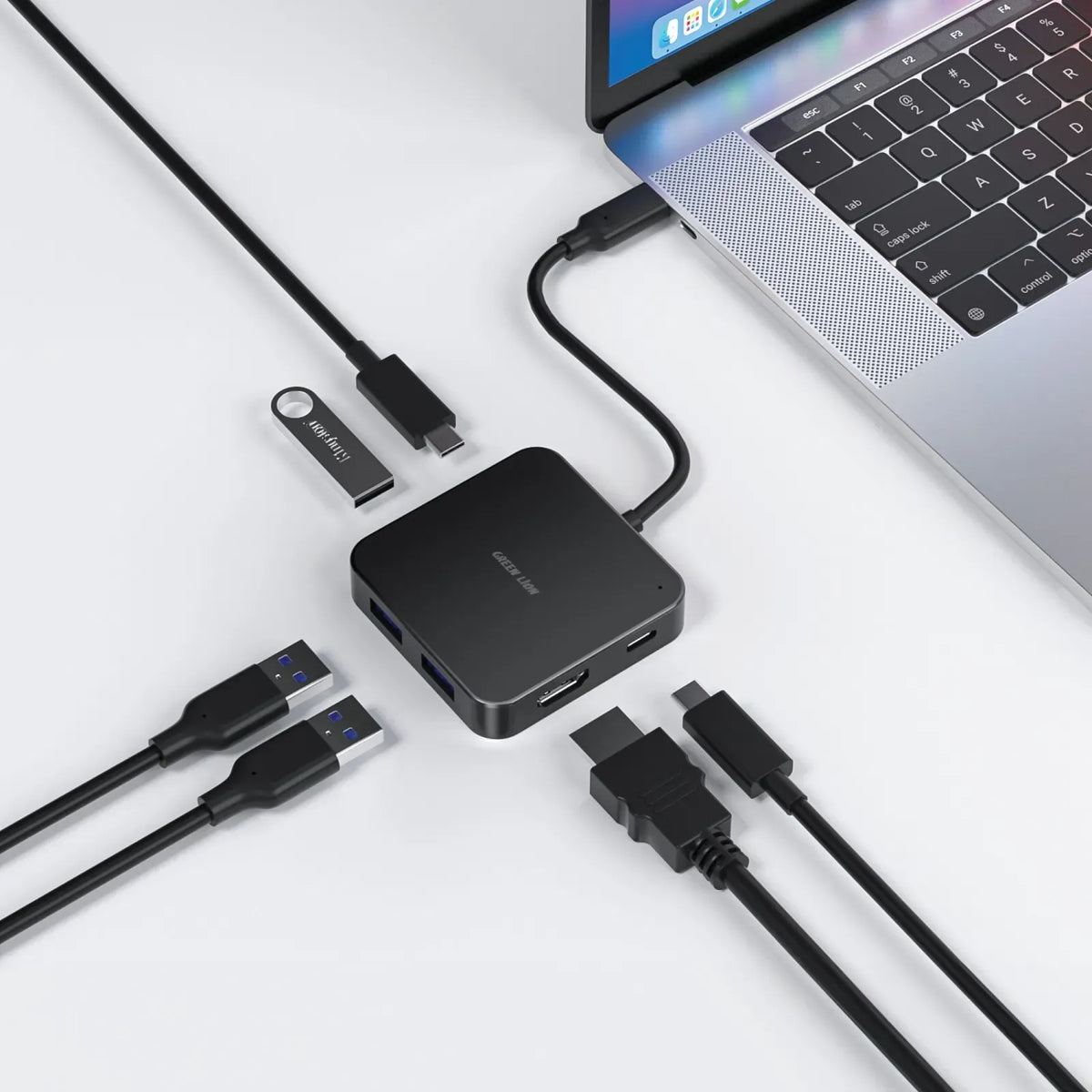 Green Lion Ghb 7 7 in 1 USB C Hub Black – image 3