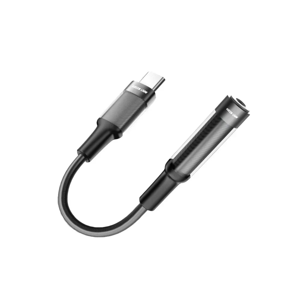 Green Lion Earphone Adapter USB C to 3 5 Aux 12cm Black – image 8