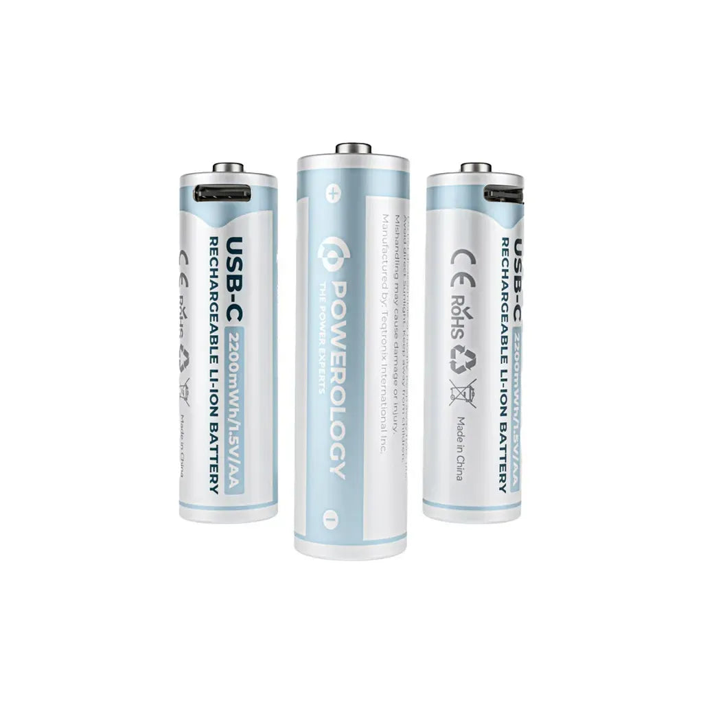Powerology 1 5v Type C Rechargeable Lithium Ion Battery Aa Battery 2200mwh 4pcs Per Pack – image 5