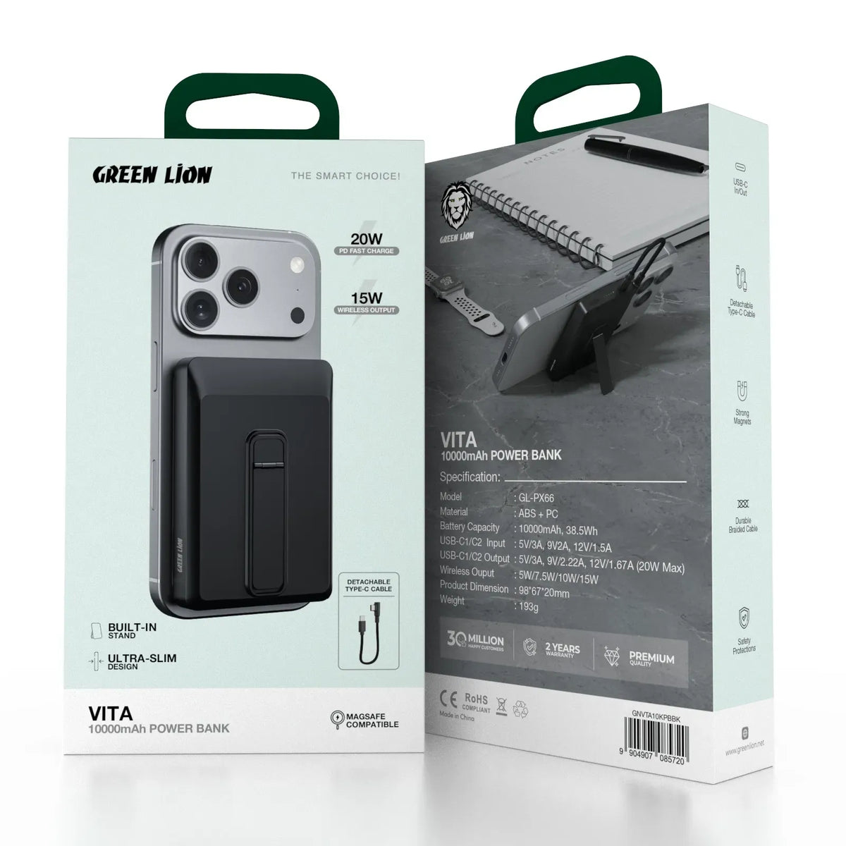 Green Lion Vita Power Bank 10000 m Ah - Black – image 8