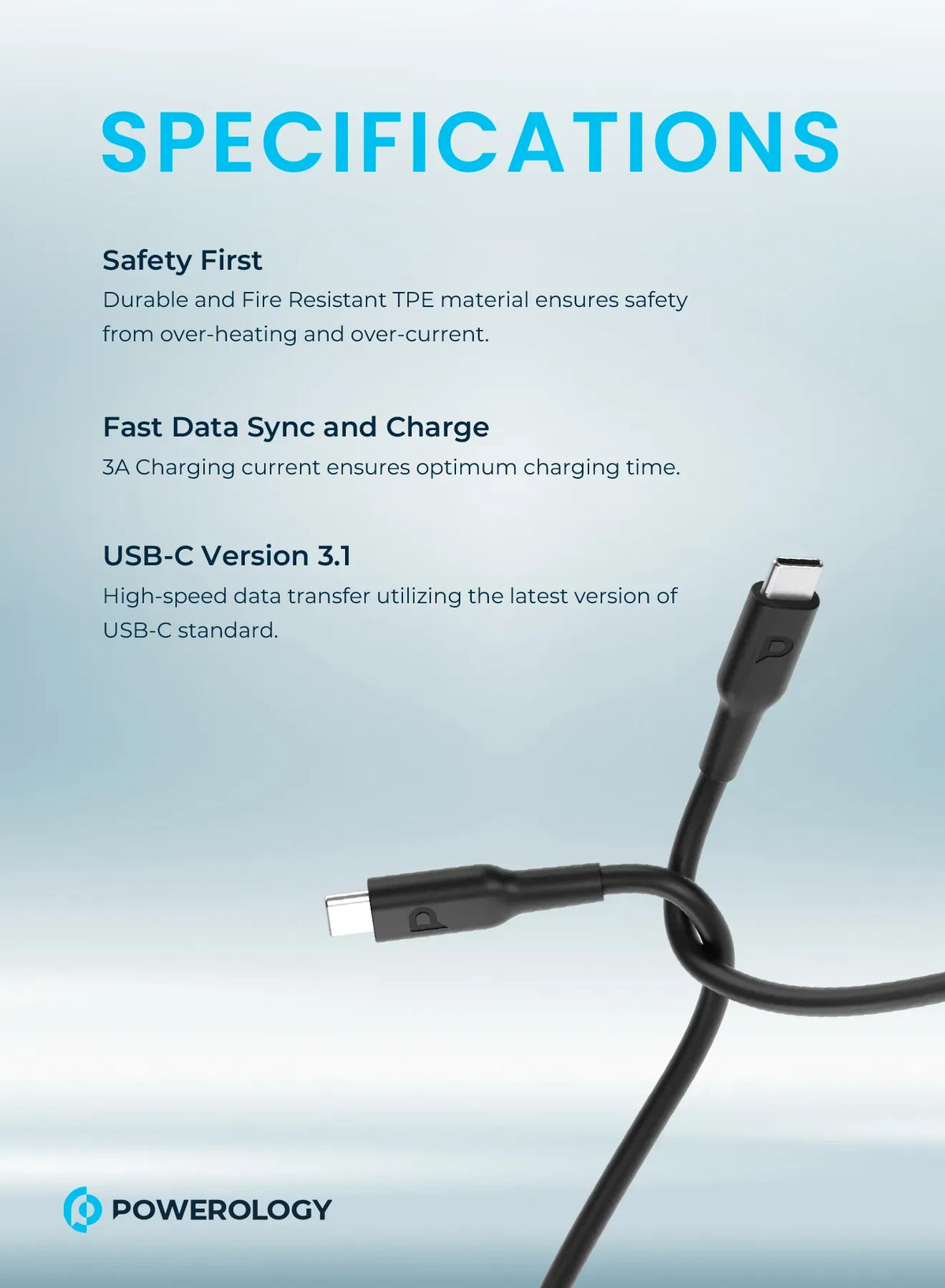 Powerology Type C to Type C Fast Charging Cable – image 15