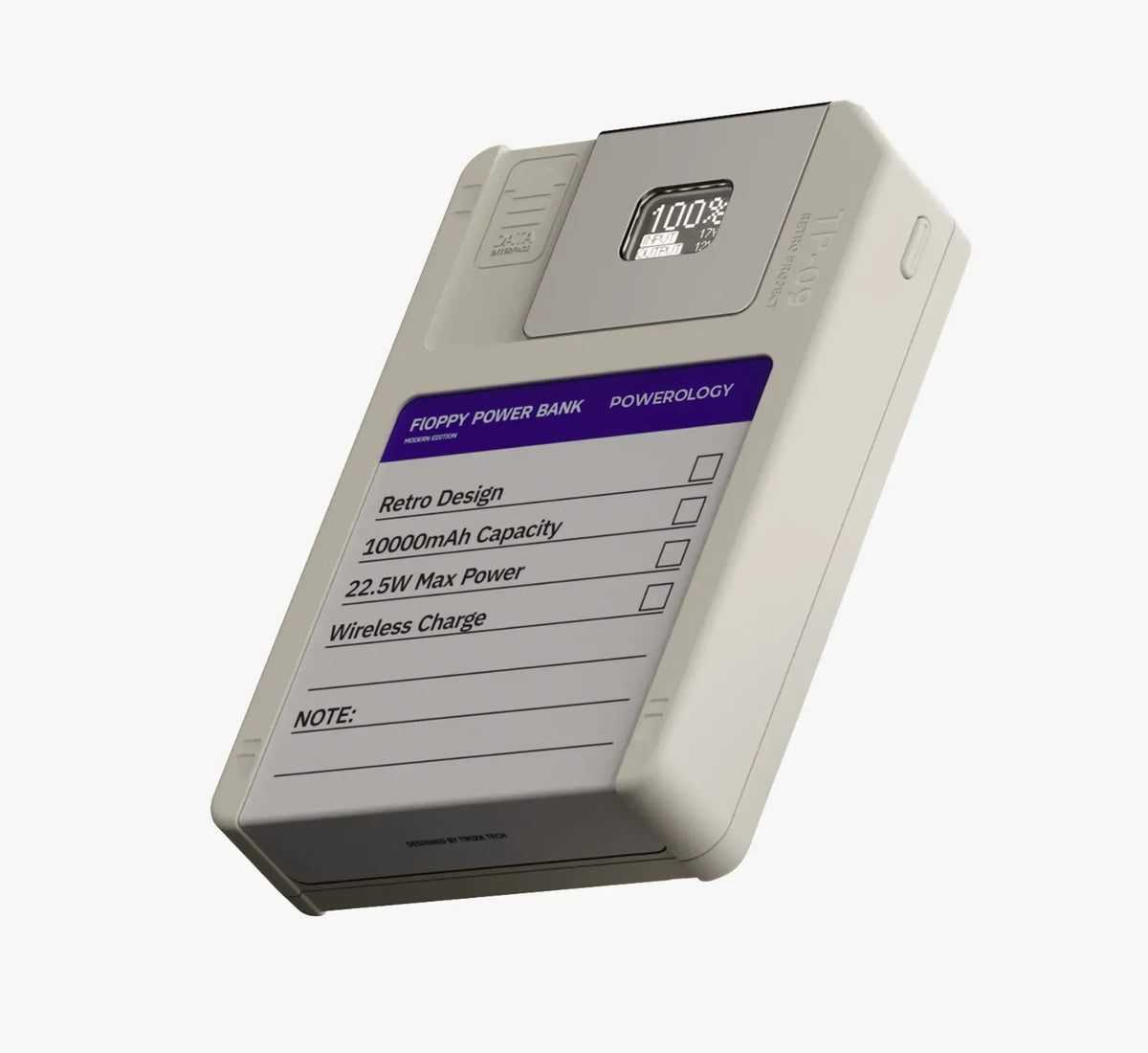 Powerology Floppydisk Retro 10000 m Ah Mag Safe Power Bank Batterie Externe Mag Safe 10000 m Ah - White – image 16