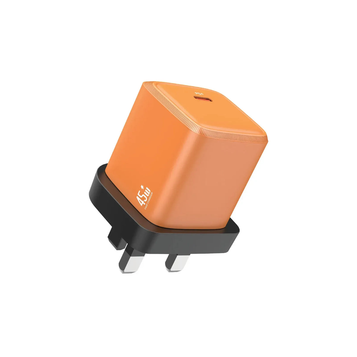 Green Lion G-Charge Series Wall Charger-UKPlug, USB-C,PD 45 W - Orange – image 2