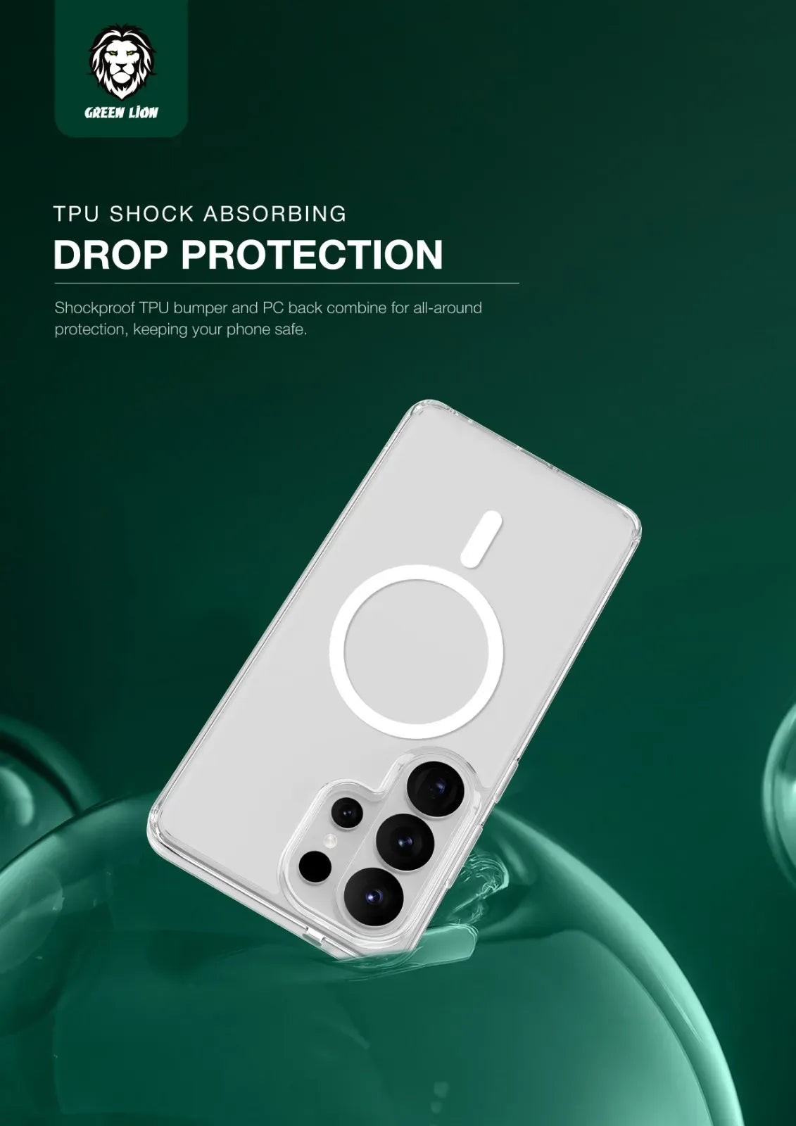 Green Lion Mag Safe Crystal Clear Case – image 6