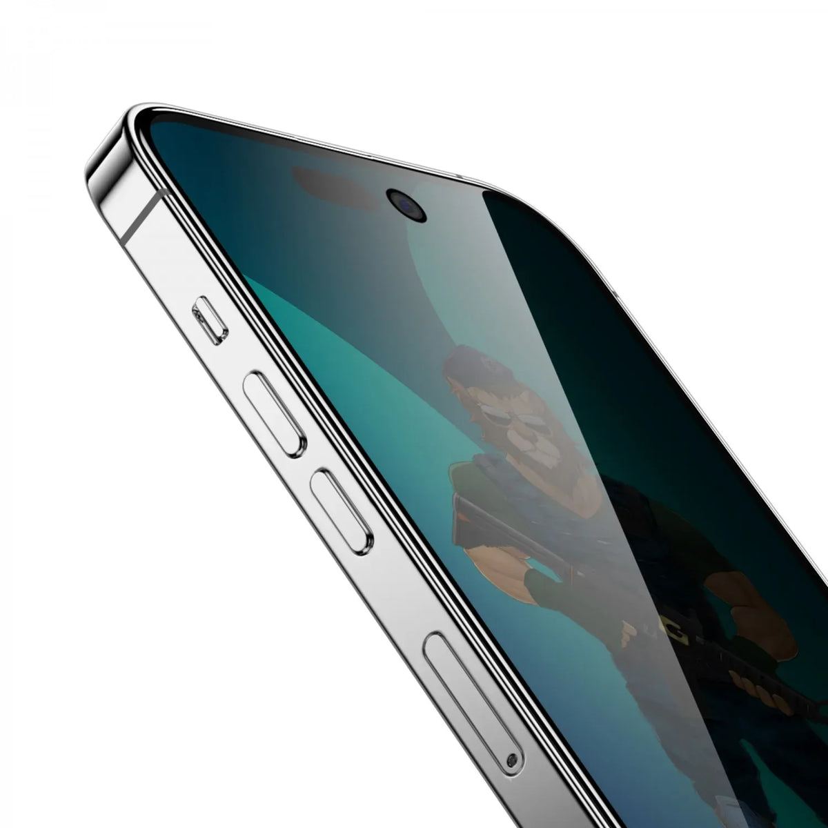 Green 3d Pet Privacy Glass Screen Protector for Iphone 13 Pro Max 14 Plus – image 5