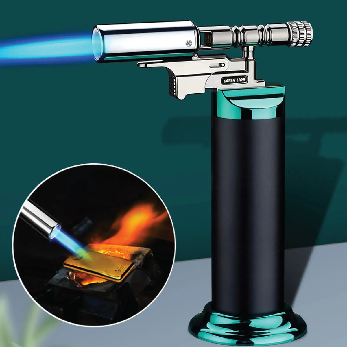 Green Lion Jet Flame Pro Windproof Lighter Black – image 5