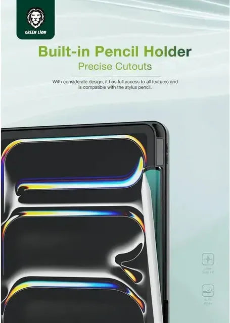 Green Lion Hogo Premium Casewith Pencil Holder - Black