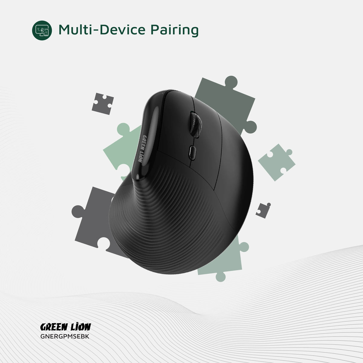 Green Lion Ergo Grip Vertical Mouse Black – image 21