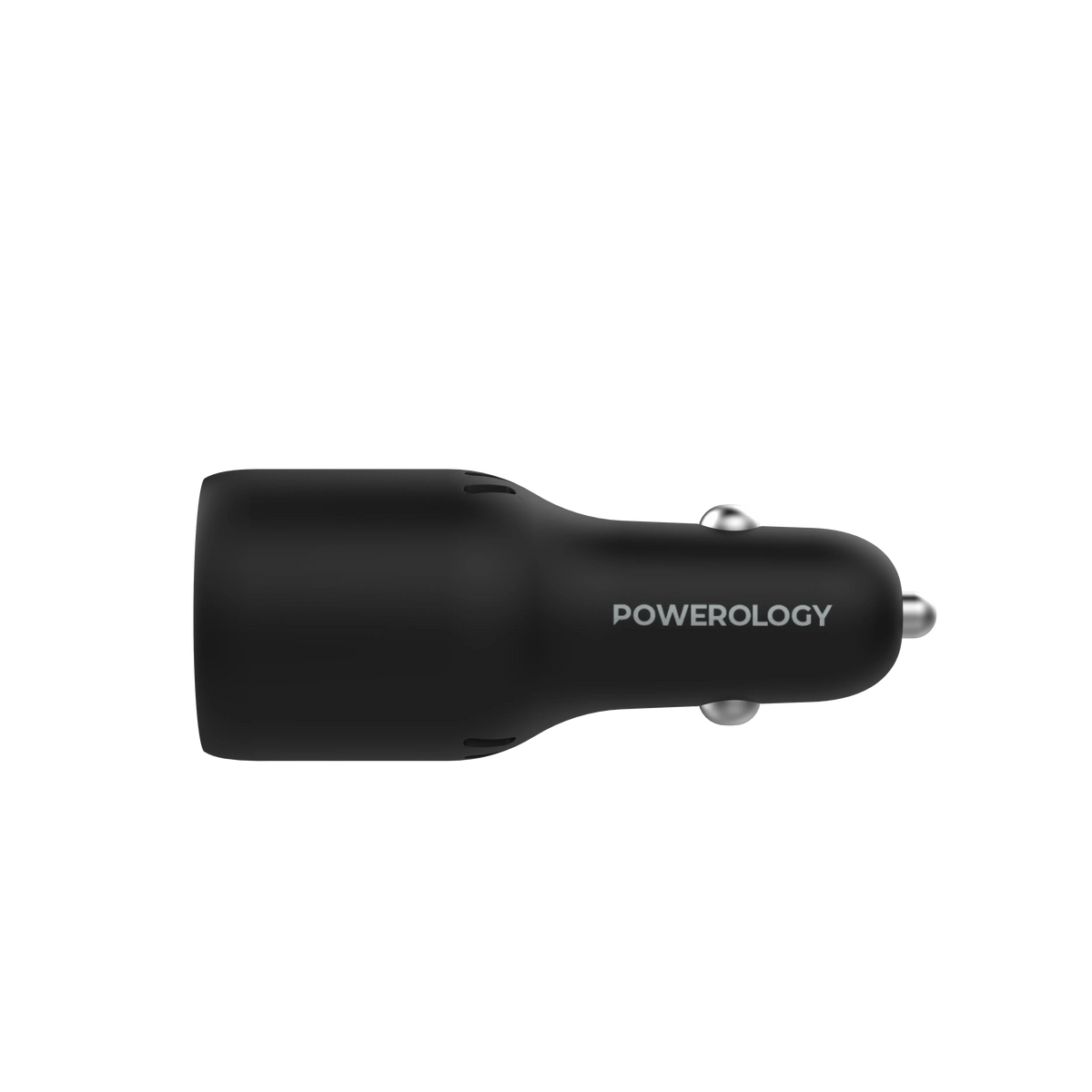Powerology Pd65w Pd20w Qc18w LED Triple Ports Car Charger Black – image 2