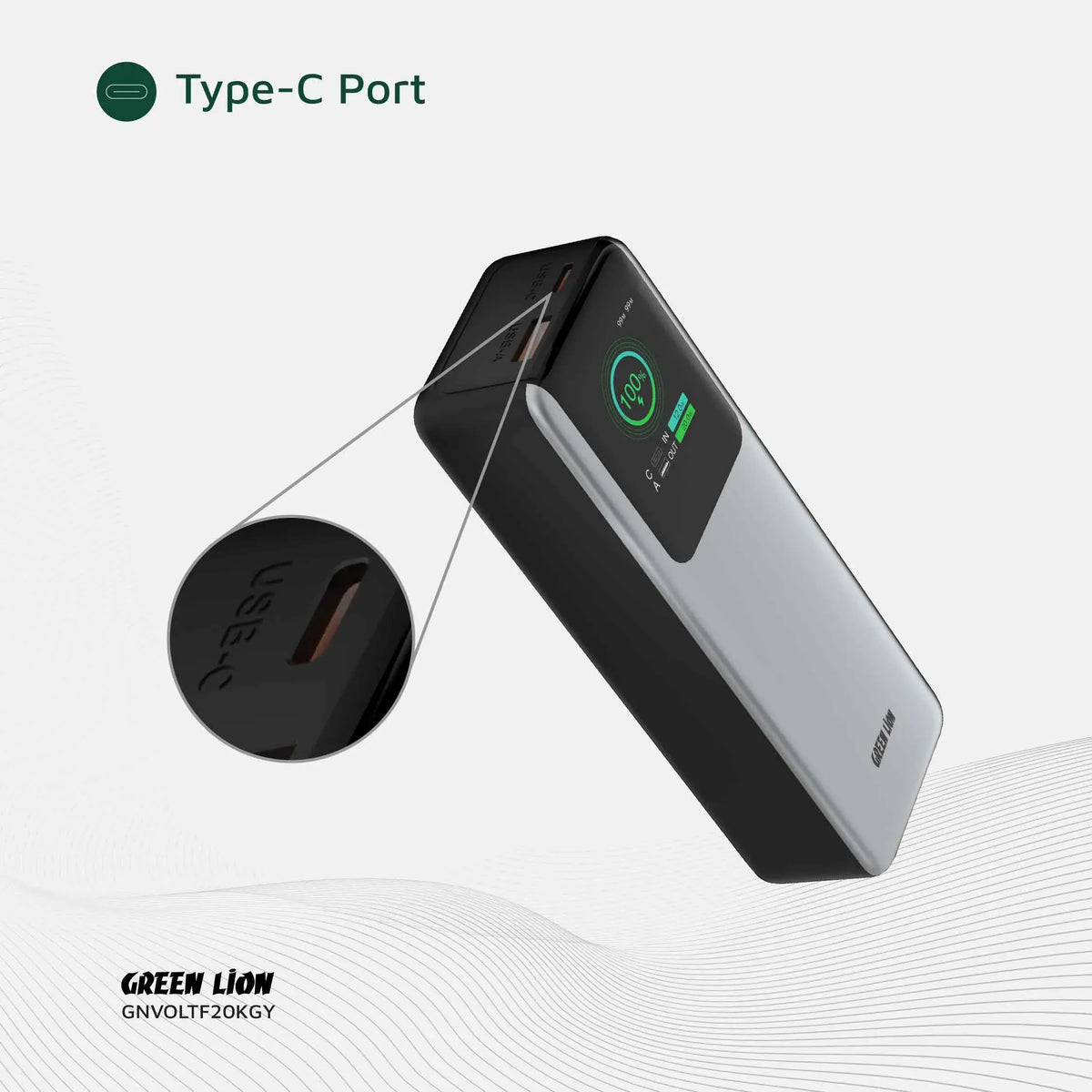 Green Lion Voltura 20000mAh Power Bank Pd100w Grey – image 10