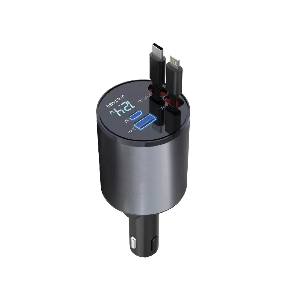 Green Lion 4 in 1 Car Charger Gray – image 2