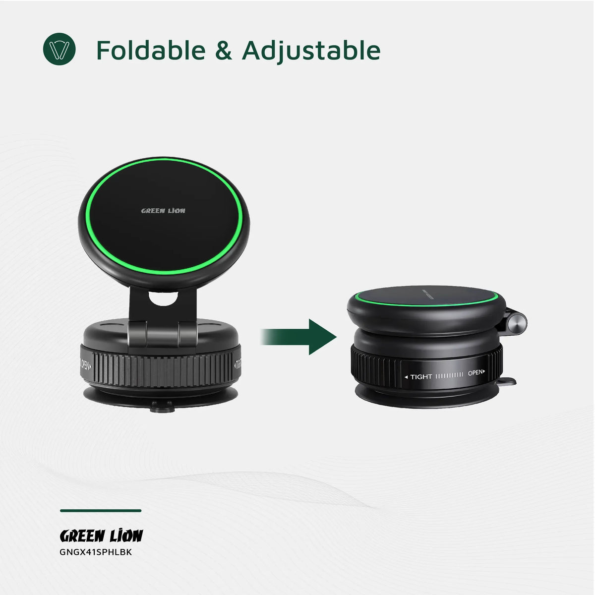 Green Lion Gx 41 MagSafe Suction Phone Holder Black – image 12