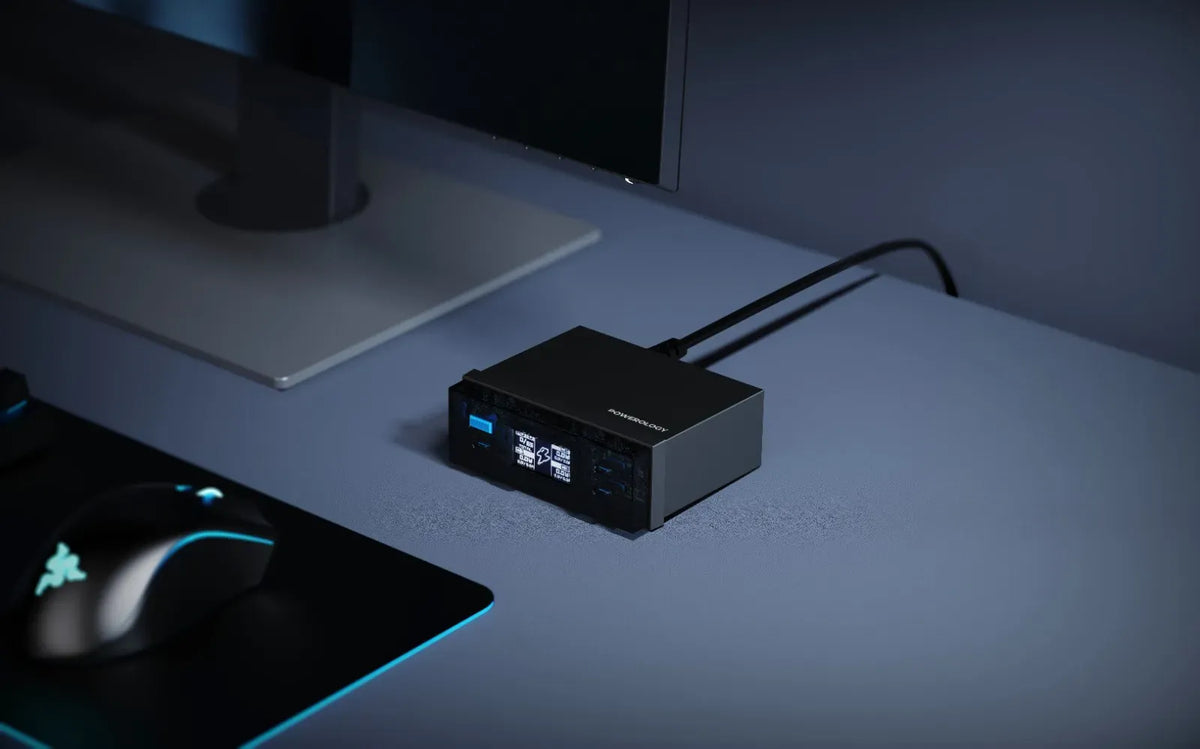 Powerology Power Hub Desktop Charging Station Black – image 3