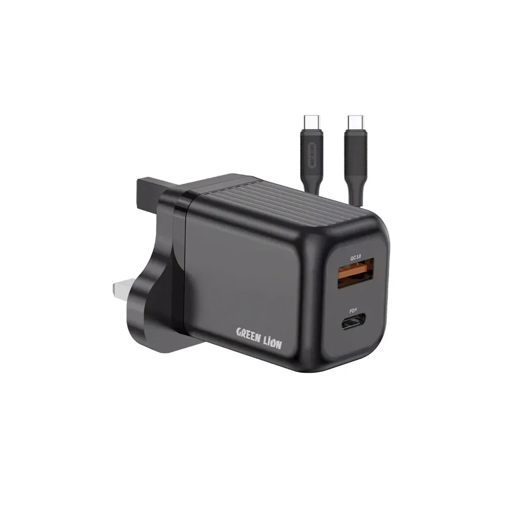Green Lion Ultra Compact Ga NWall Charger PD+QC 45 WCto C - Black – image 5