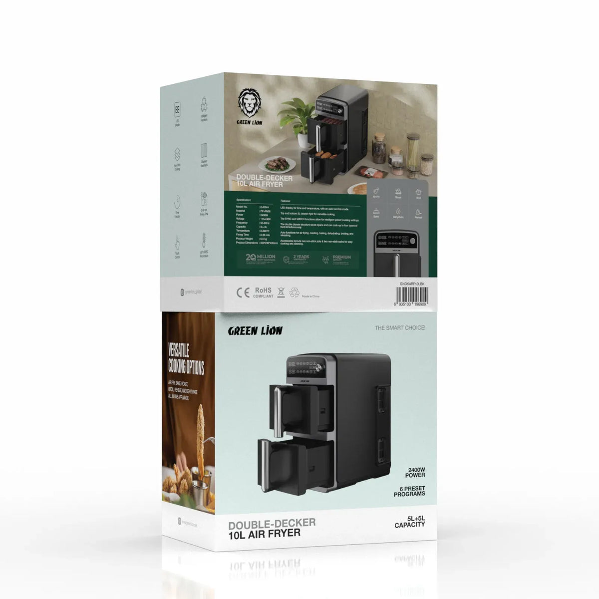 Green Lion Double Decker Air Fryer 10 L - Black – image 5
