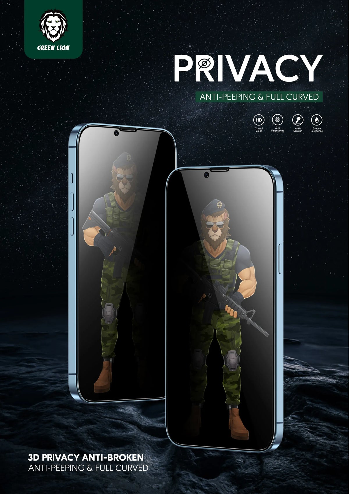 Green Lion Diego Pet Privacy Screen Protector - Black Edge/Privacy – image 11