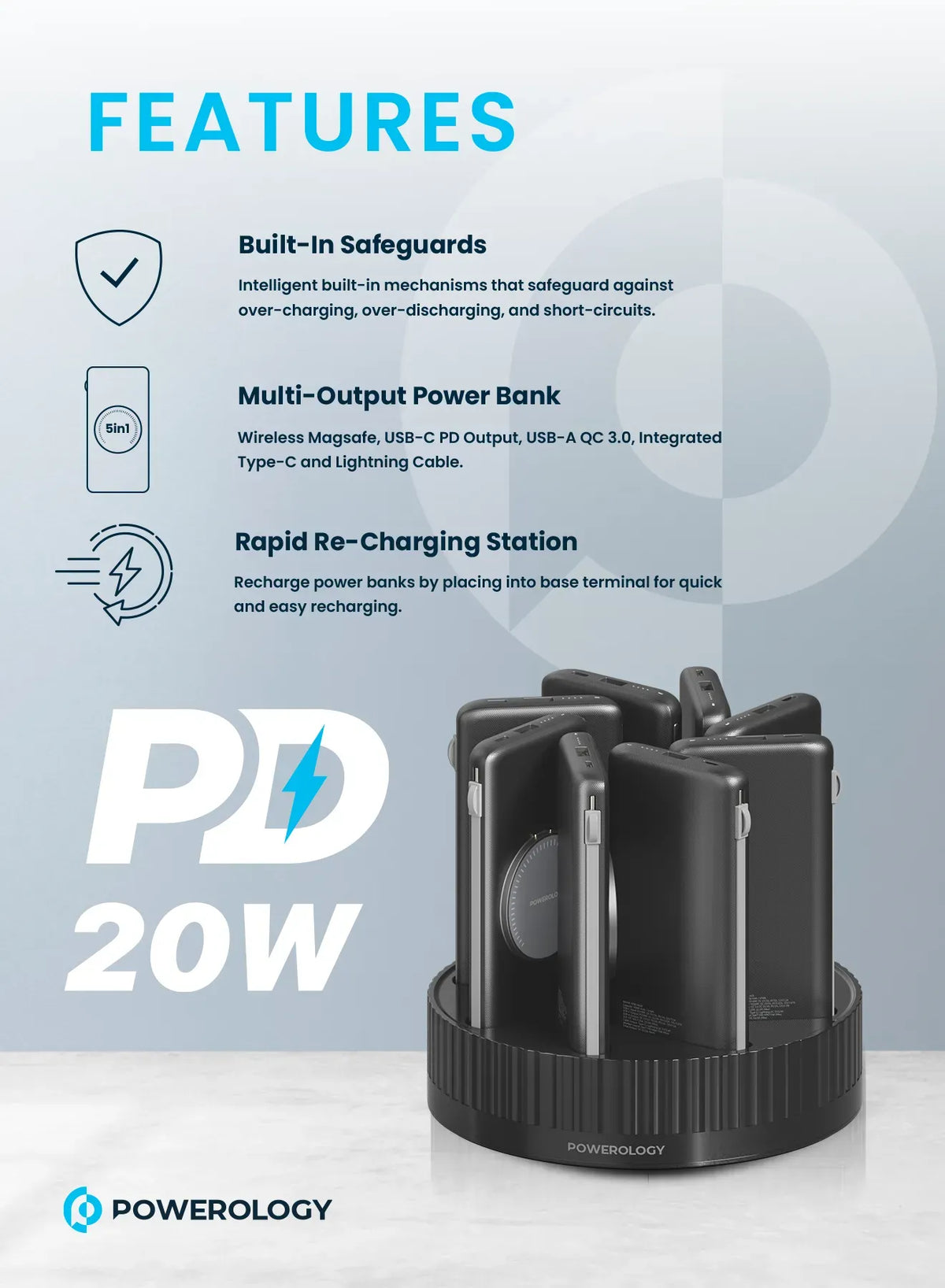 Powerology *810000 m Ah Power Bank Terminal - Black – image 6