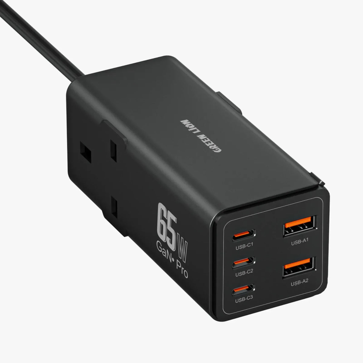 Green Lion 7 in 1 Gan 65w Power Strip Black – image 10