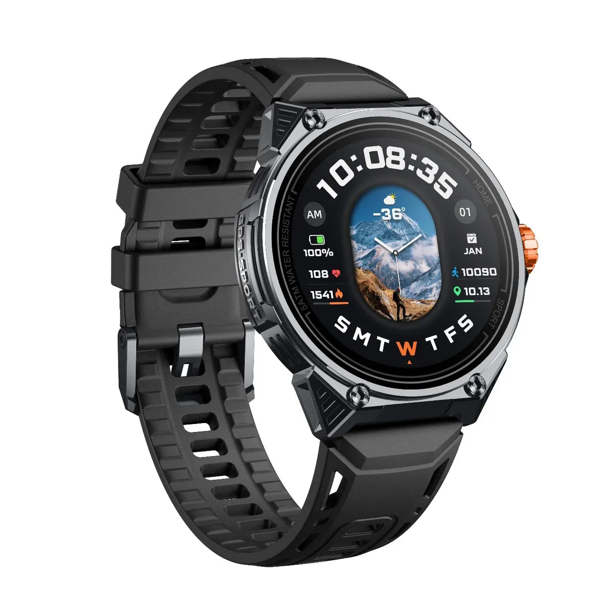 Powerology Alfa Urban Sports GPS Smart Watch Black – image 5