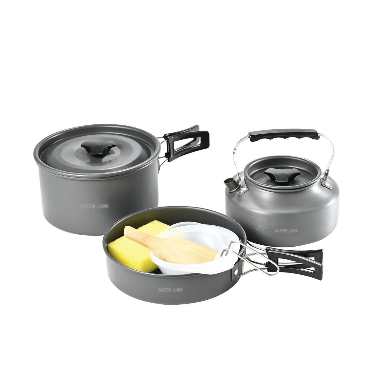 Green Lion 7 in 1 Camping Cookware Black – image 6