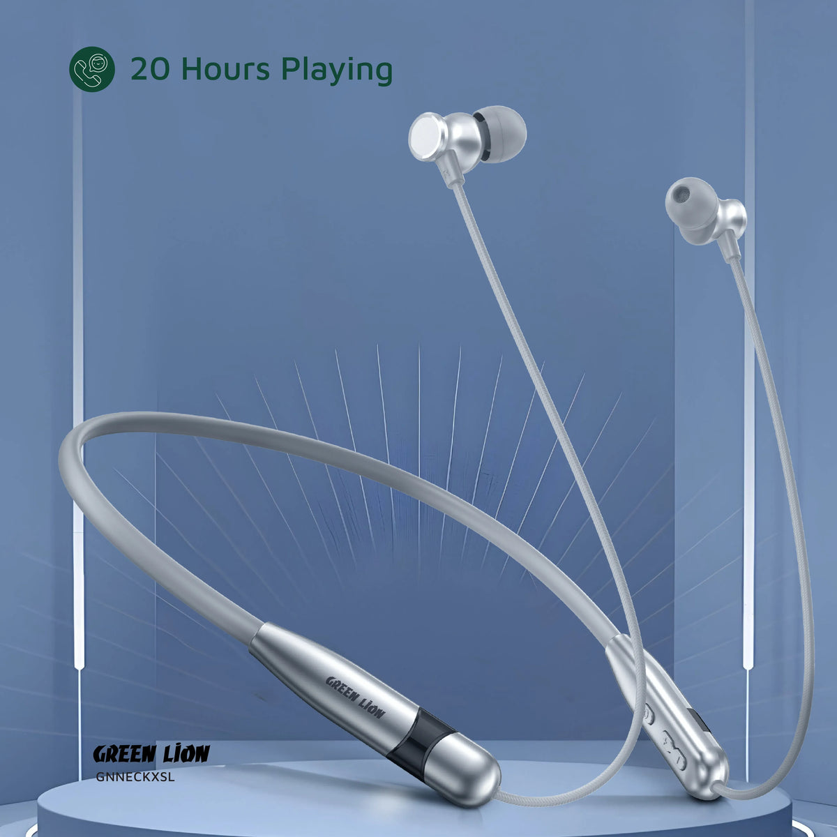 Green Lion Neck XWireless Neckband - Silver – image 7