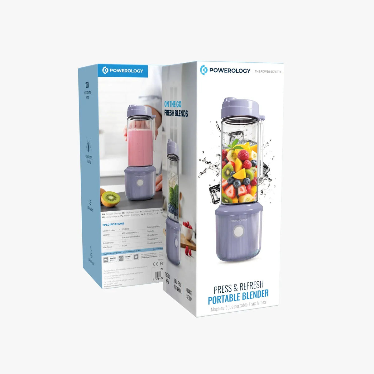 Powerology Press &Refresh Portable Blender - Lavender – image 7