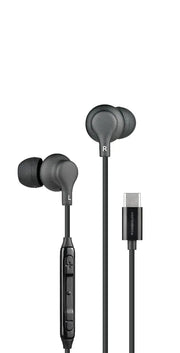 Powerology Type-CIn-Ear Stereo Earphones - Black