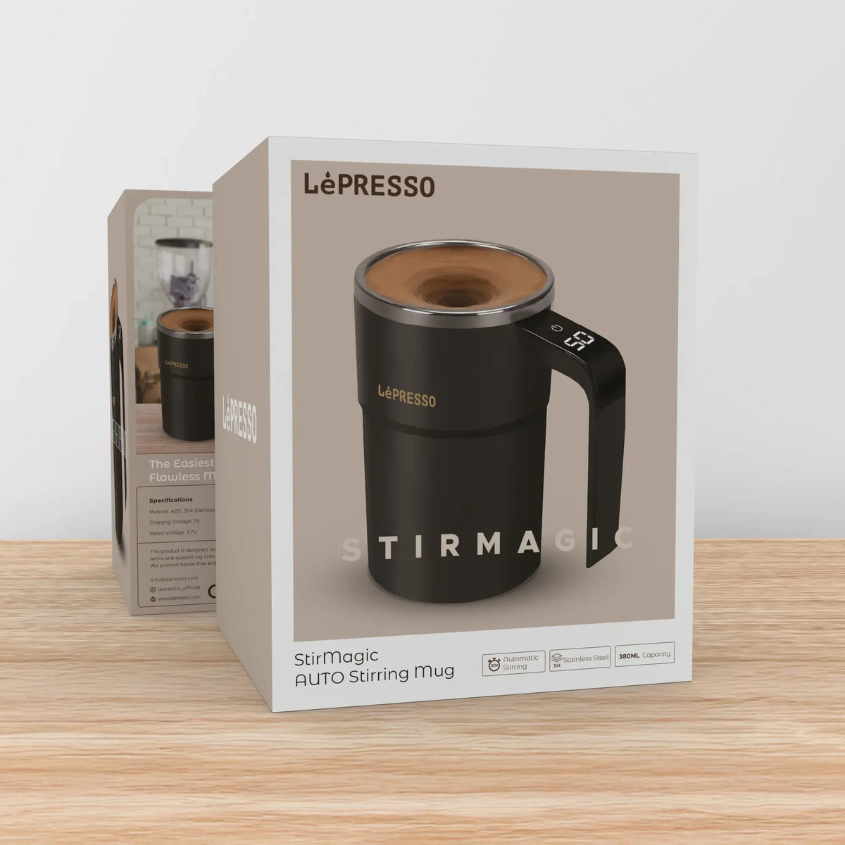 LePresso Stirmagic Auto Stirring Mug Black – image 15