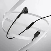 Powerology Type-CConnector Mono Earphone (1.2 m/4 ft) - Black
