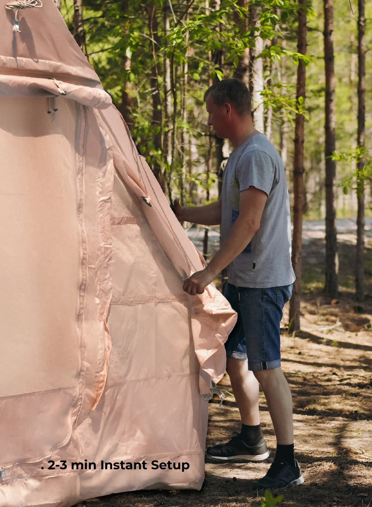 Green Lion Gt 4x Inflatable Camping Tent Beige – image 7