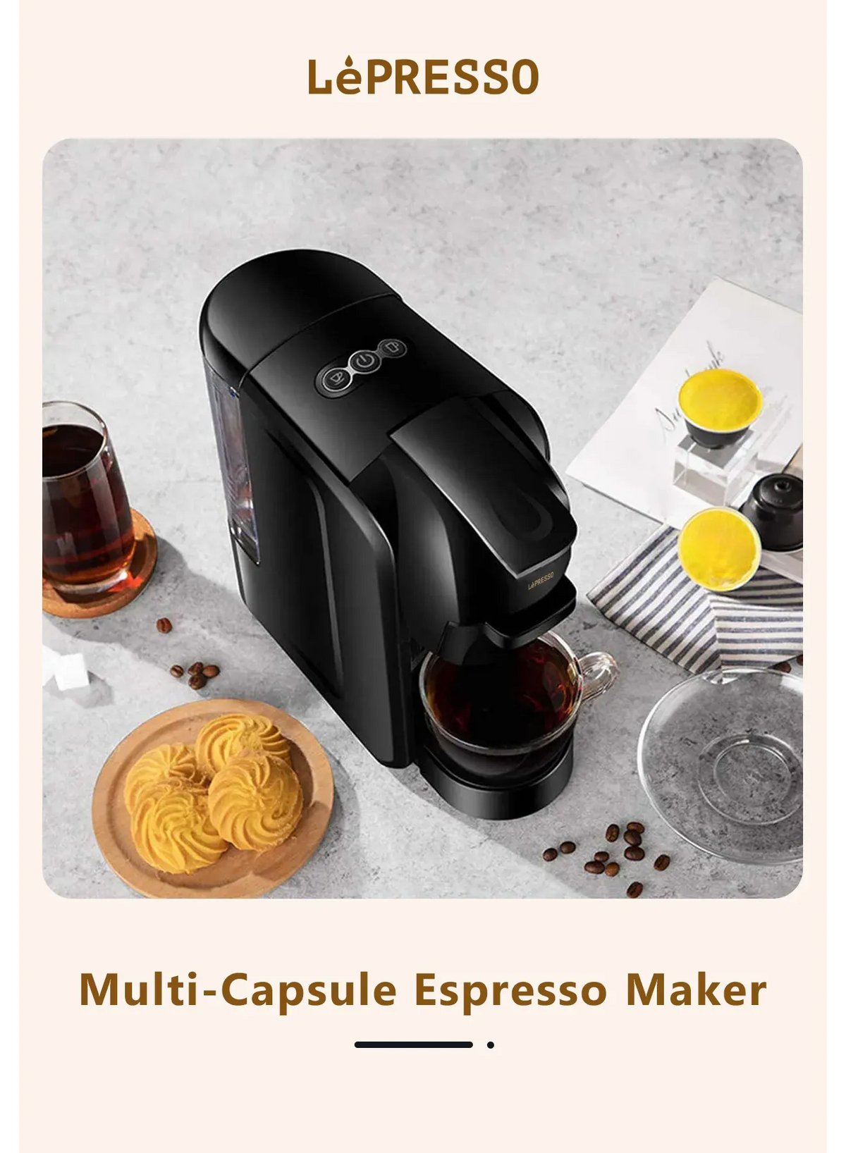 LePresso Lieto Multi-Capsule Coffee Machine - Black – image 12