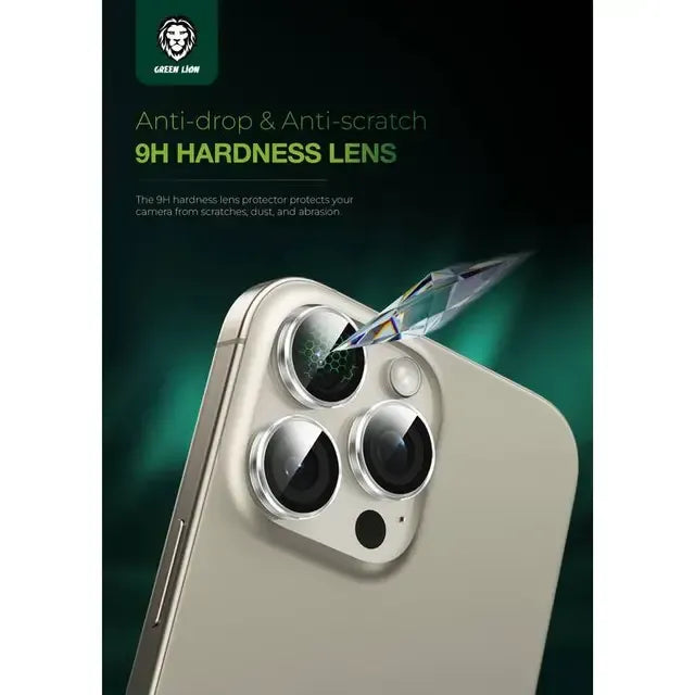 Green Lion Trio Camera Lens for Iphone 16 Pro Pro Max Clear – image 15