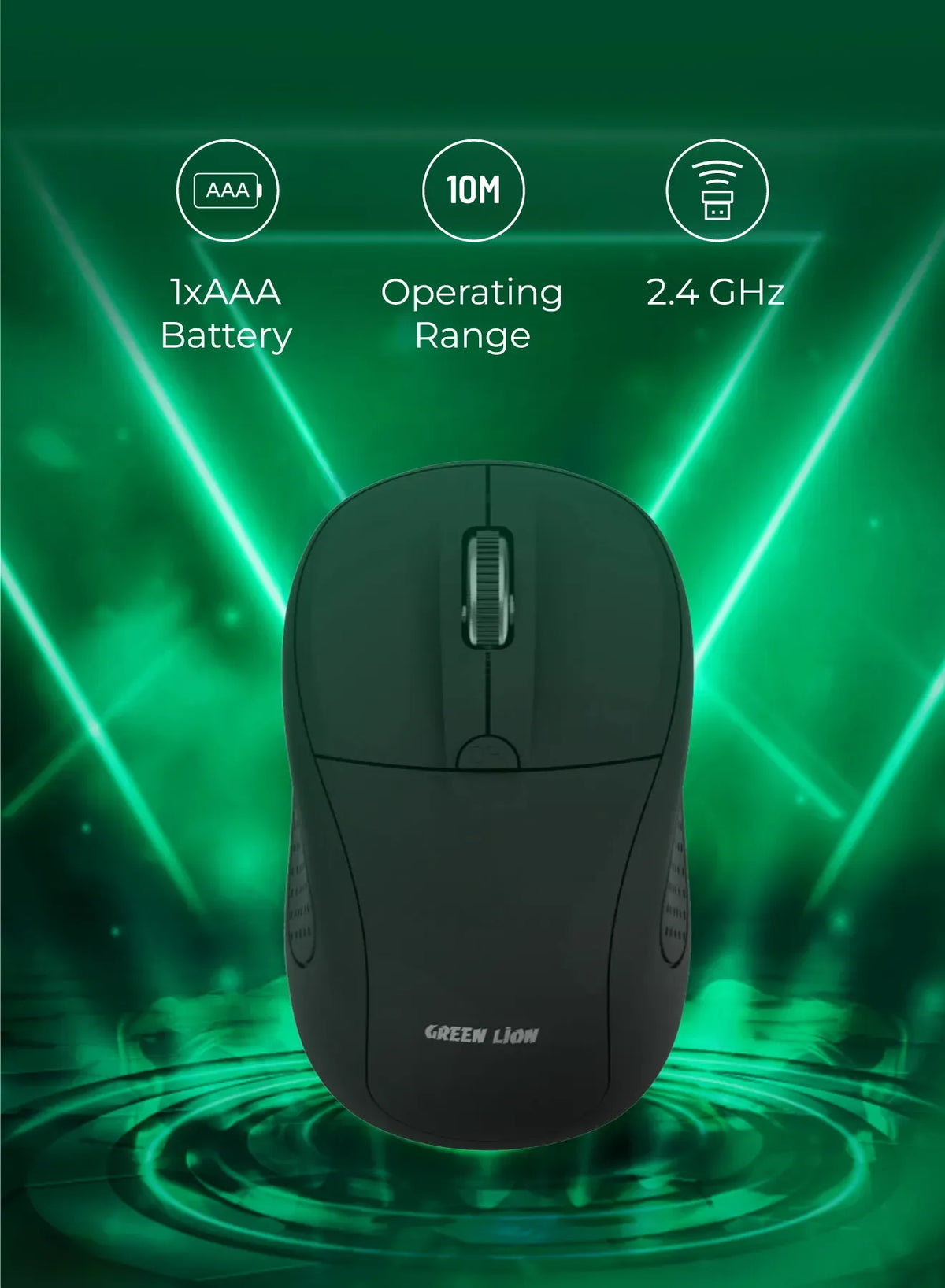 Green Lion G200 Wireless Mouse Black – image 11