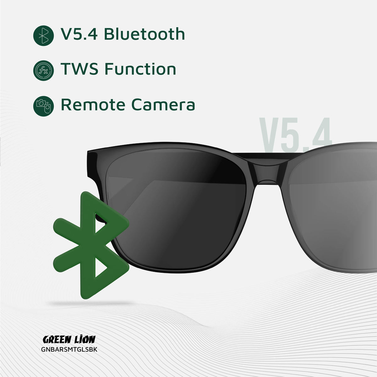 Green Lion Barcelona Smart Glasses Black – image 10