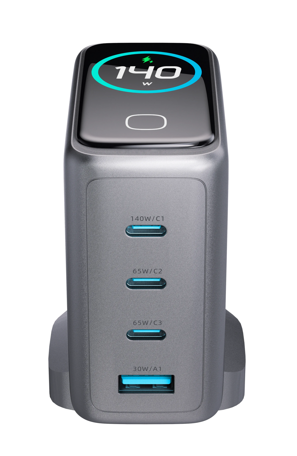 Powerology Voltflow Ga N Wall Charger PD 140 W with USB-C-C Cable - Black – image 6