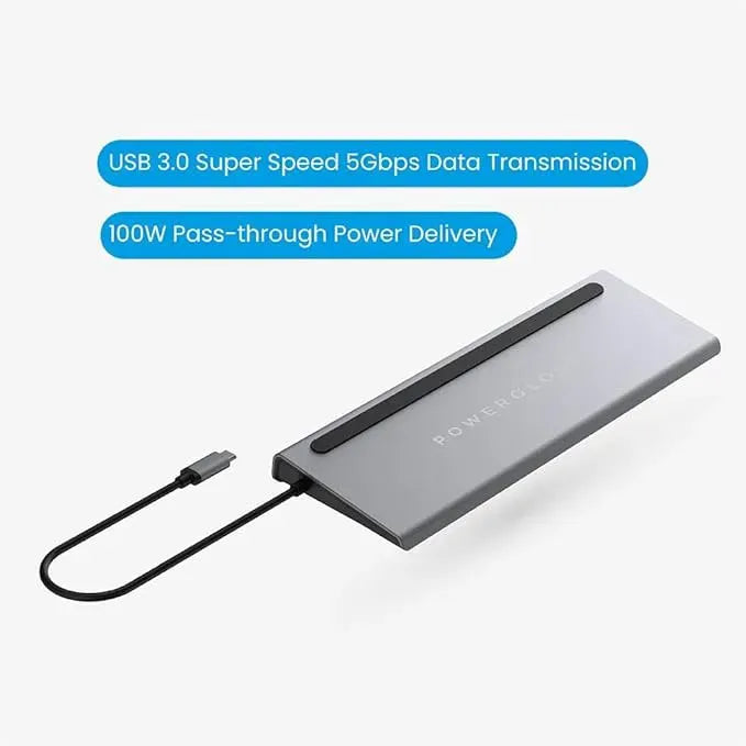 Powerology 11 in 1 Multi-Display USB-C Hub &Laptop Stand - Grey – image 9