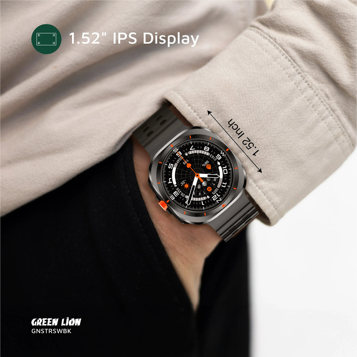 Green Lion Strive Smart Watch - Black – image 7