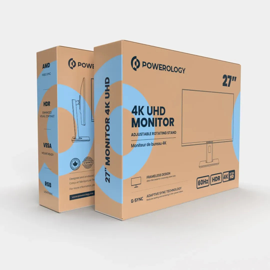 Powerology 27 4k Office Monitor with Rgb Light Black – image 9