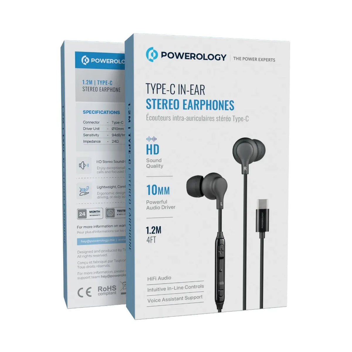 Powerology Type-CIn-Ear Stereo Earphones - Black – image 2