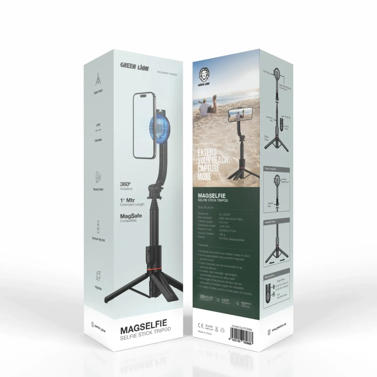 Green Lion Magselfie Selfie Stick Tripod Black – image 4