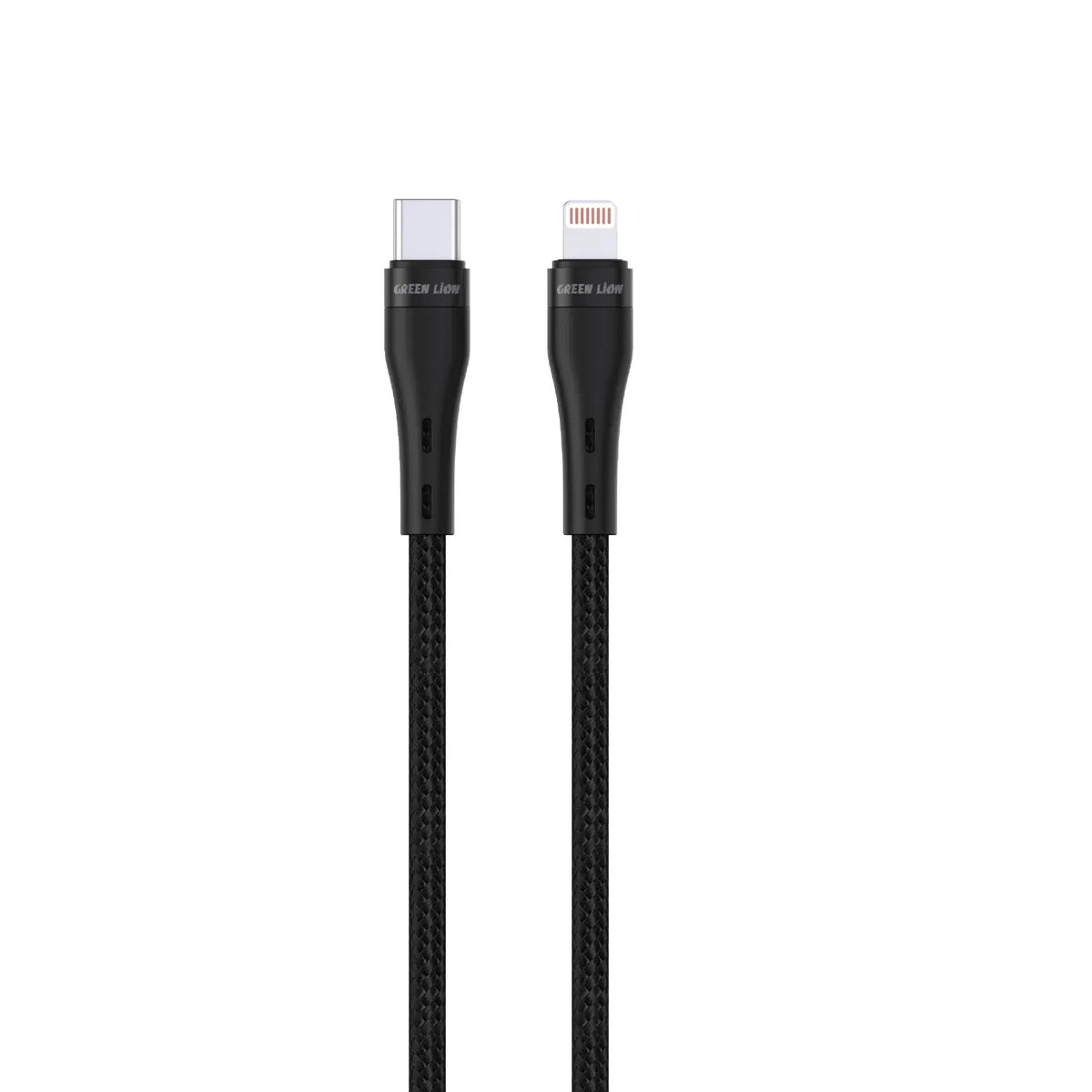 Green Lion USB C to Lightning Braided Cable 20w Black – image 3