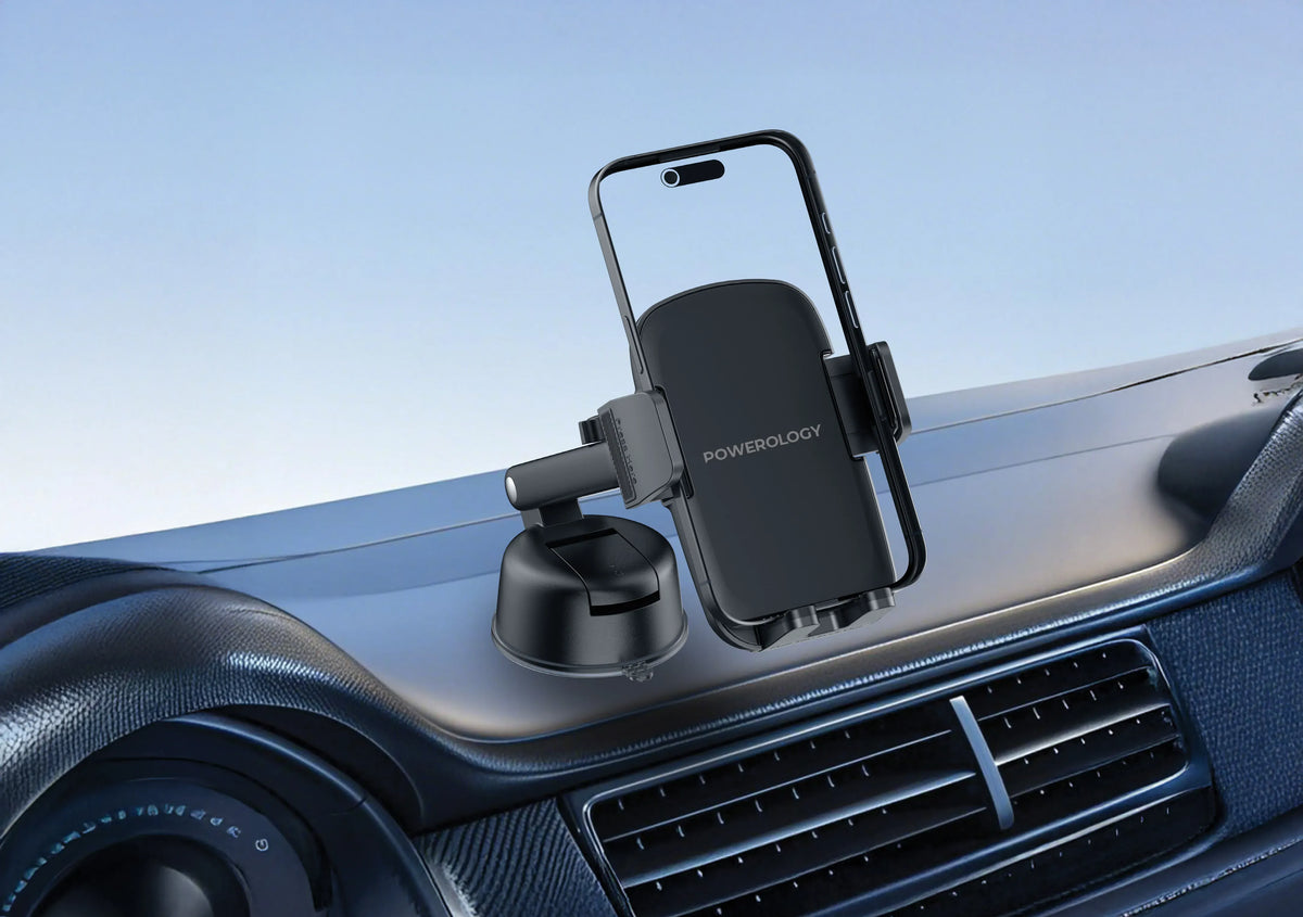 Powerology Raven Auto Clamping Car Phone Mount Black – image 4