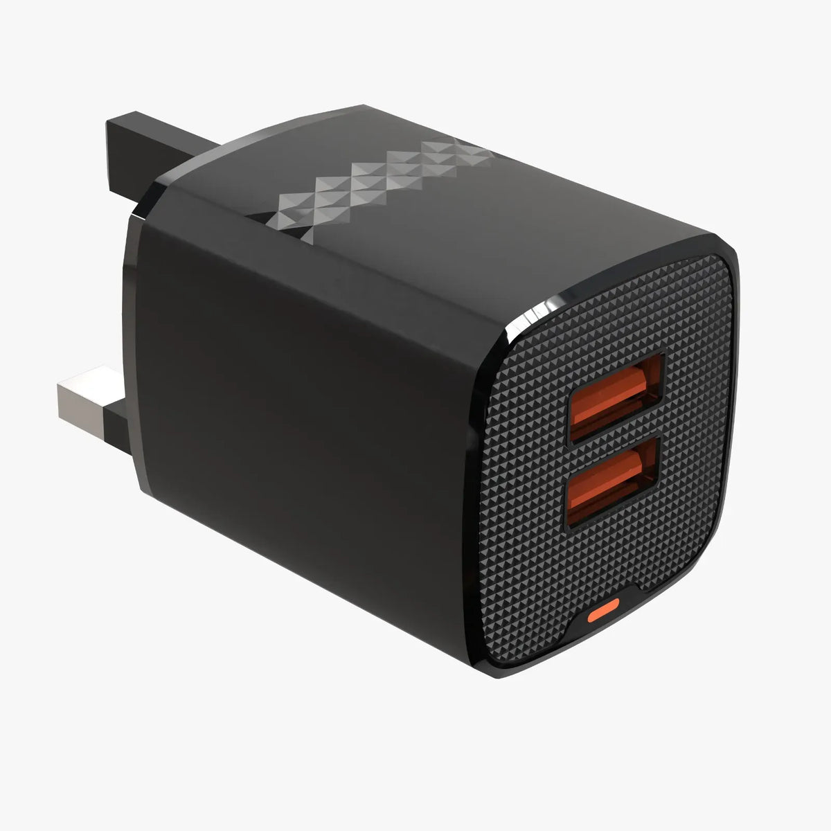 Green Lion Dual Port Wall Charger UKPlug 2 USB-A Port USB-Ato Micro 1 m Cable - Black – image 3