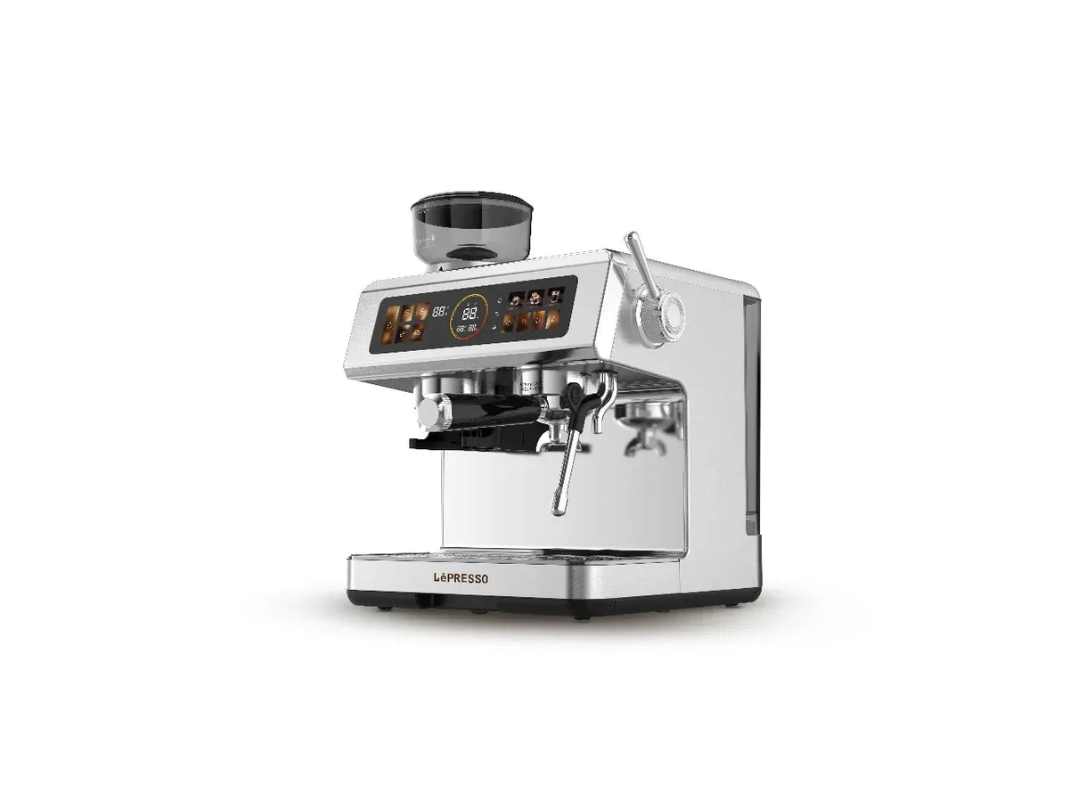 LePresso Deliziosa Semi Automatic Coffee Machine with Touch Control Panel Silver – image 2