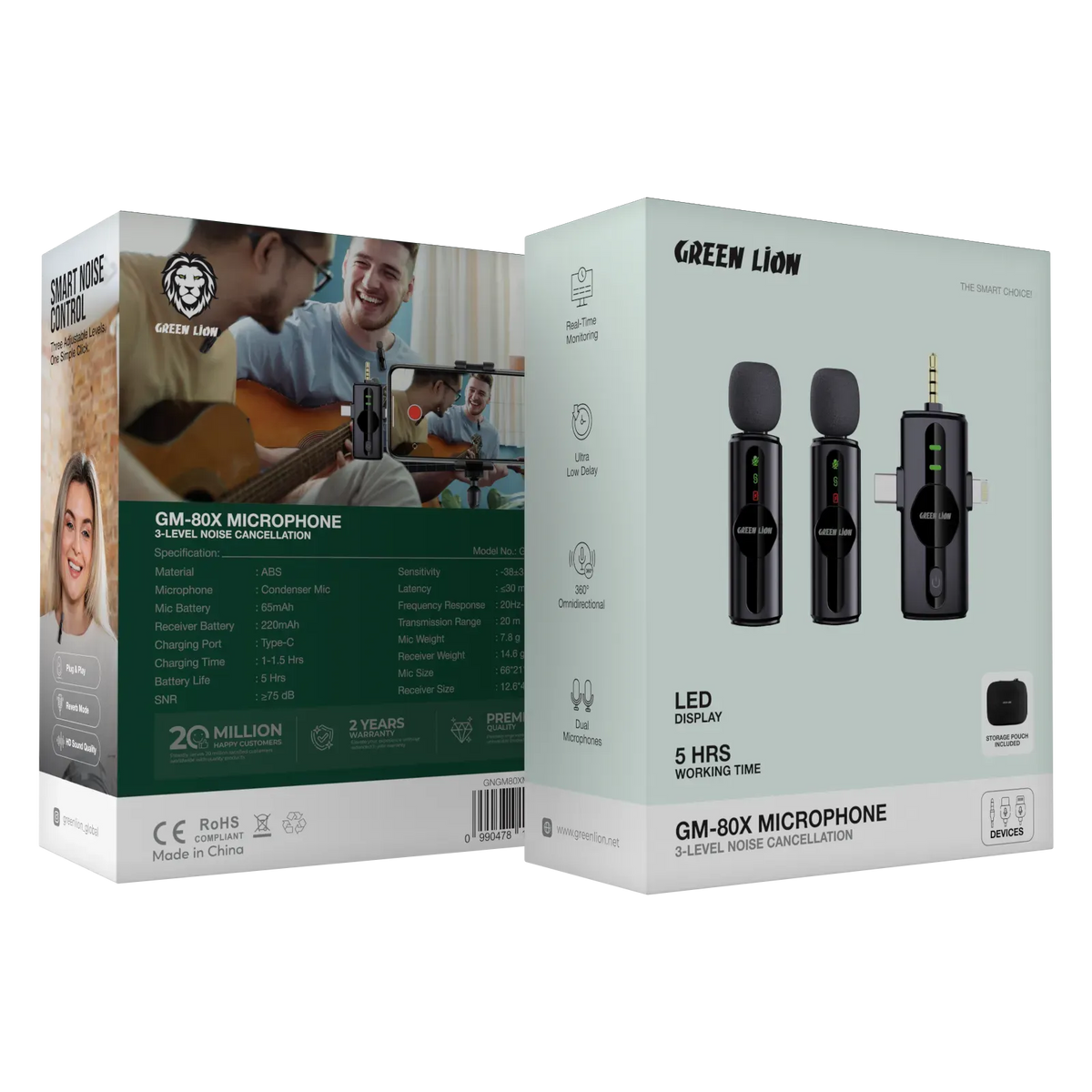 Green Lion Gm 80x Microphone 3 in 1 Black – image 6